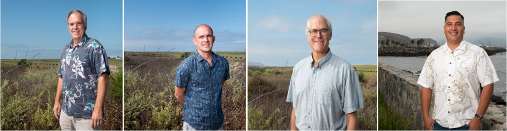 Dr. Jeff Crooks, TRNERR Research Coordinator; Dr. Julio Lorda, UABC; Dr. Trent Biggs, SDSU; Dr. Napoleon Gudino, UABC.