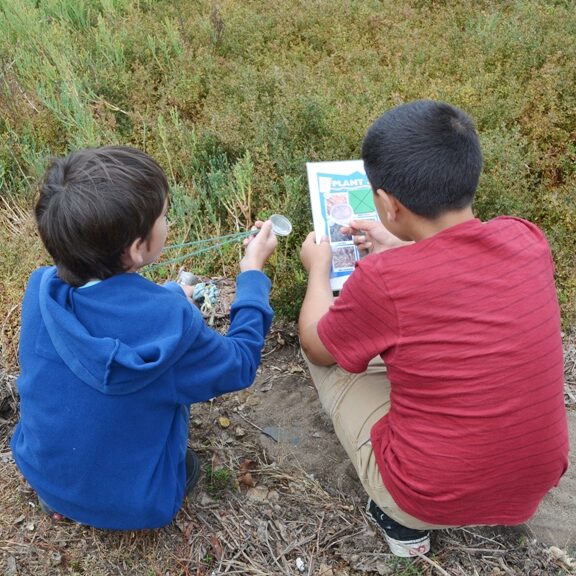 two students participating in Estuary Explorers program